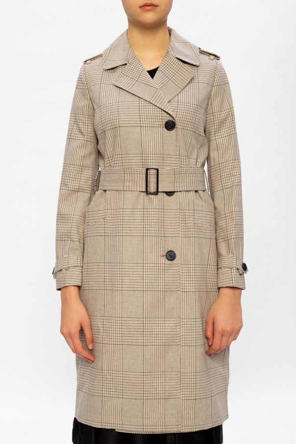 chiara check trench coat