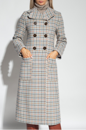 See By Chloé Checked double-breasted coat