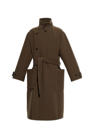 Wool coat with belt