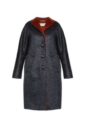 Mantel mit Mohair-Finish