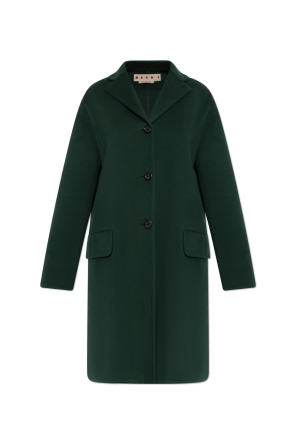 Coat with worn lapels