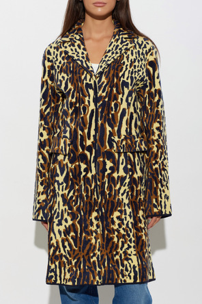 Marni Velvet coat with animal print