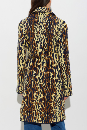 Marni Velvet coat with animal print