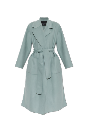 Wool coat with belt