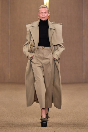 Balmain Cotton trench coat with waist belt