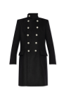 Balmain BLACK Wool coat