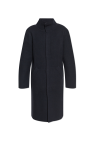 Emporio Armani NAVY BLUE Coat with stand-up collar