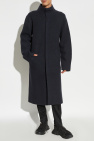 Emporio Armani NAVY BLUE Coat with stand-up collar