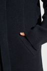 Emporio Armani NAVY BLUE Coat with stand-up collar