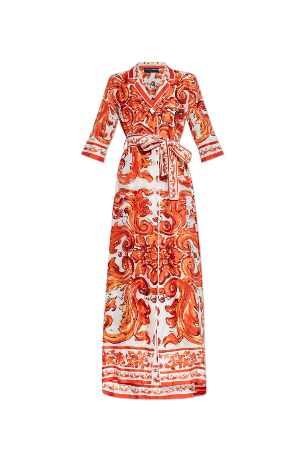 Long, silk coat with 