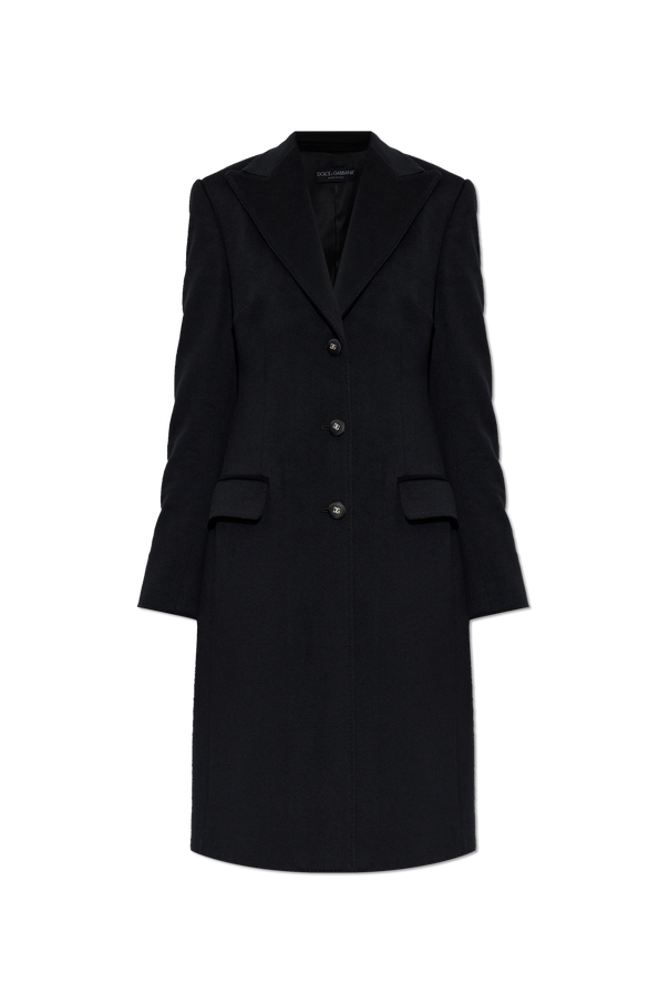 Wool Coat with Single Vent od Dolce & Gabbana