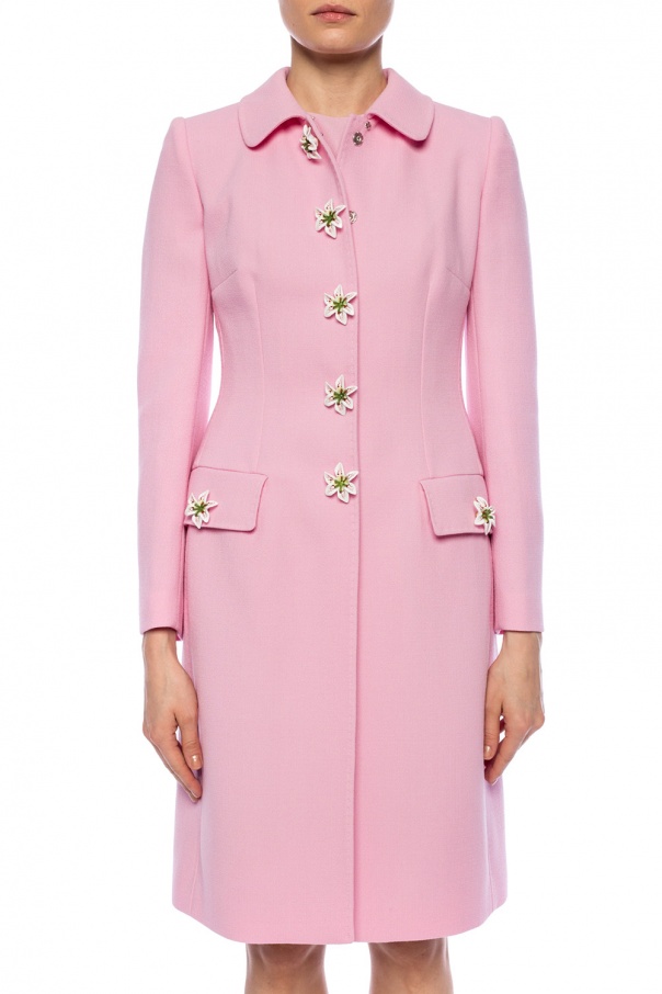 Pink Wool coat Dolce & Gabbana - Vitkac KR