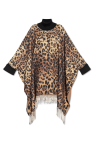 Dolce & Gabbana beige Poncho with animal motif