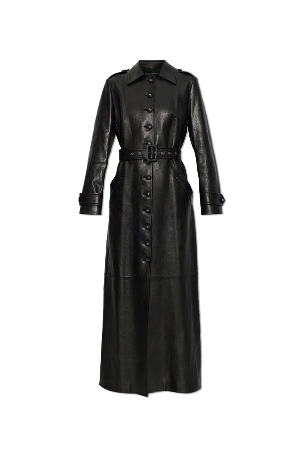 Leather coat with belt od Dolce & Gabbana