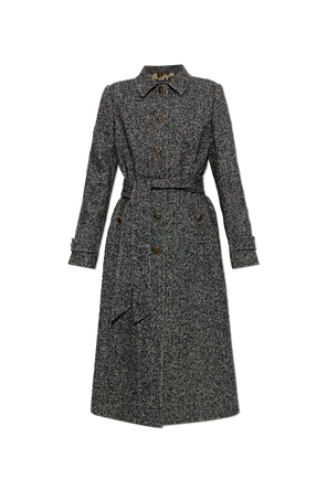 Wool coat with belt