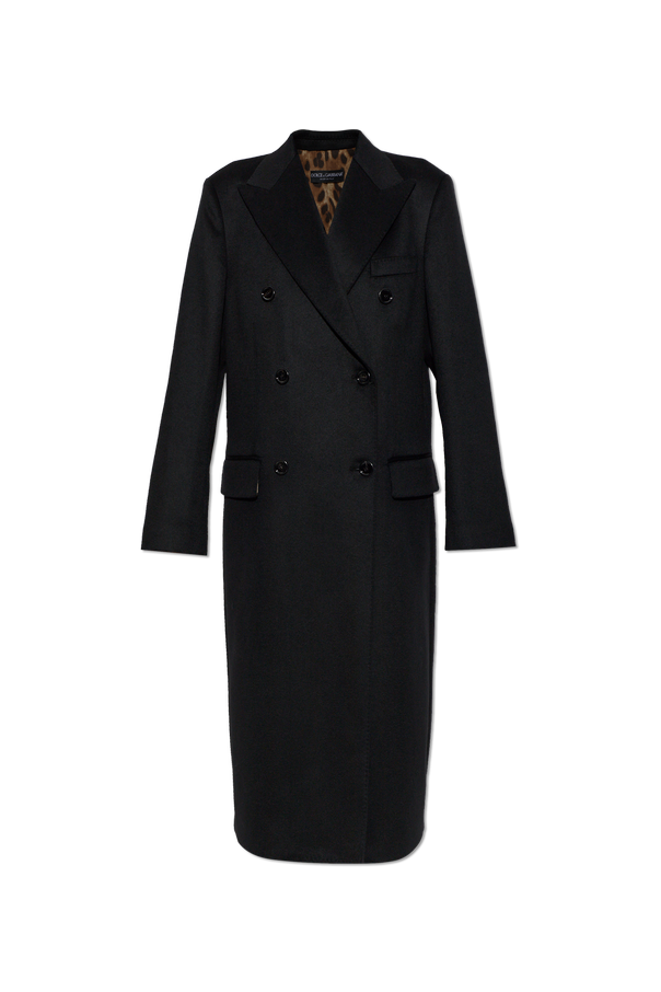 Cashmere coat with a single vent od Dolce & Gabbana