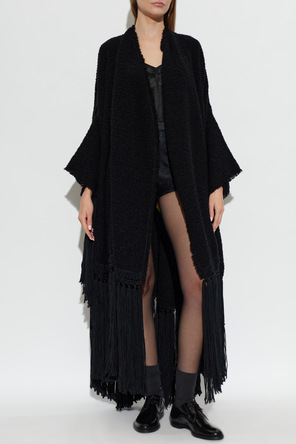 Dolce & Gabbana Wool Cardigan with Fringes