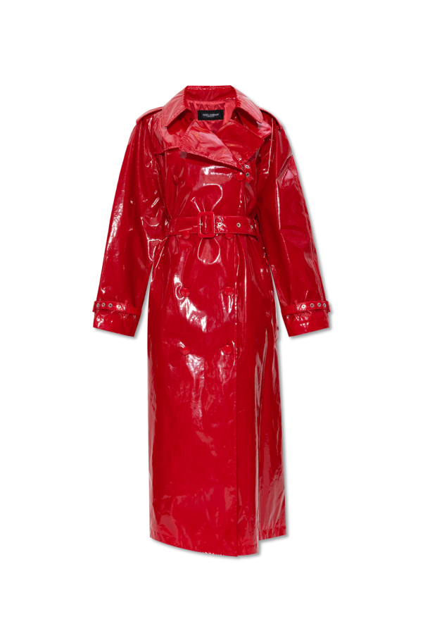 Dolce & Gabbana Patent leather trench coat