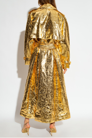 Dolce & Gabbana Foiled fabric trench coat
