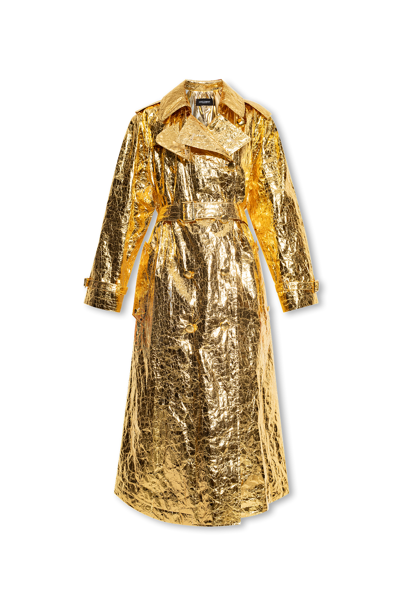 Dolce & Gabbana Foiled fabric trench coat