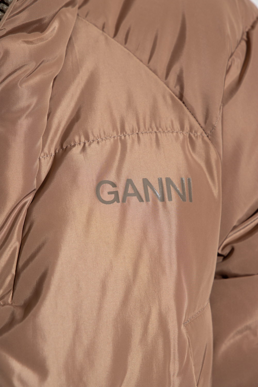 Ganni Insulated coat with high collar