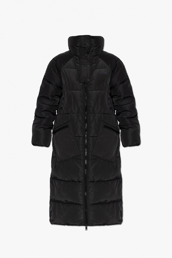 Ganni Insulated coat with high collar