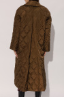Ganni BROWN Quilted coat