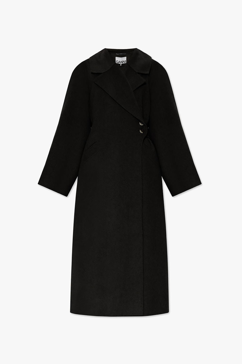 Ganni Coat with asymmetrical fastening