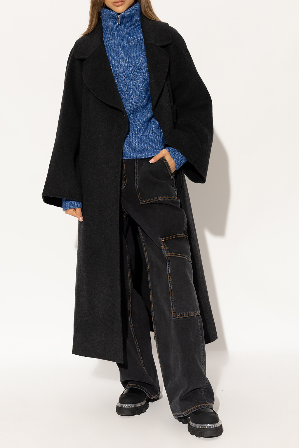 Ganni Coat with asymmetrical fastening