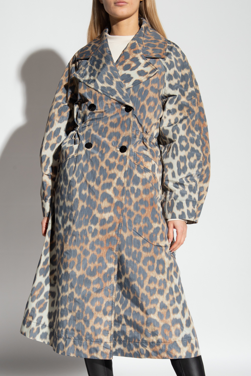 Ganni Coat with animal pattern