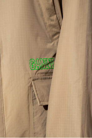 Ganni Rain coat with logo