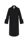 Ganni BLACK Coat with collar
