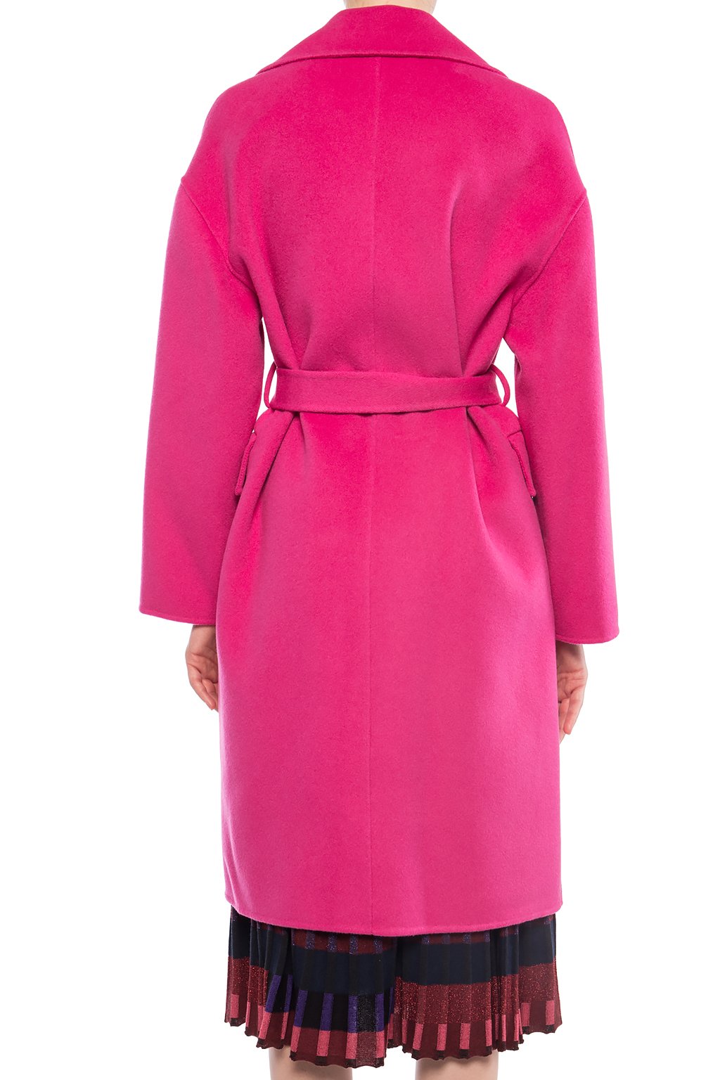 pink belt coat