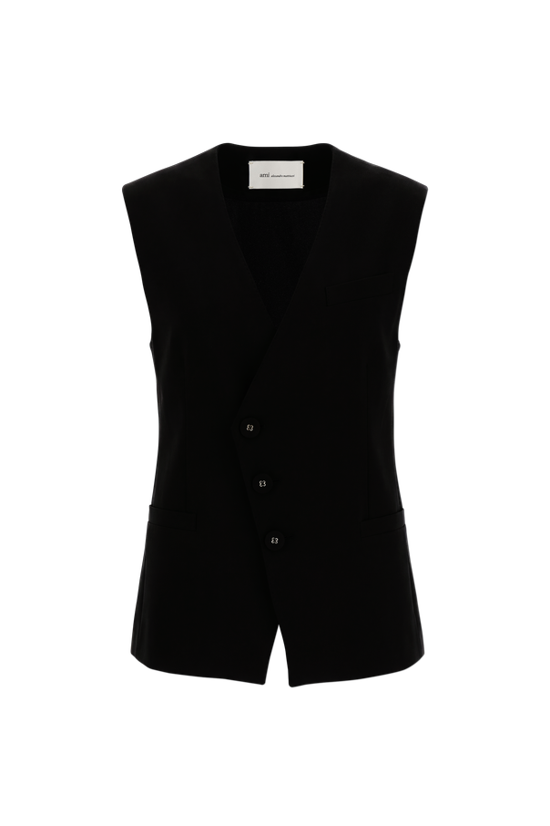 Wool vest with belt od Ami Alexandre Mattiussi