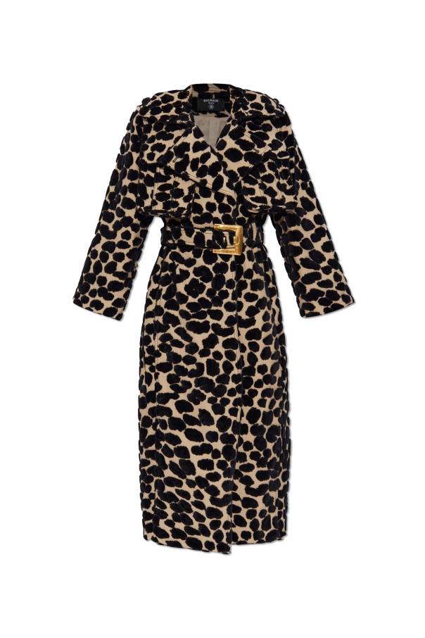 Patterned coat od Balmain