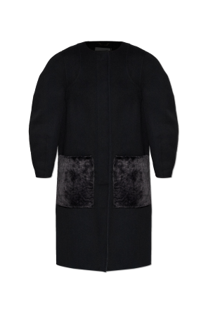 Mantel mit Pelztaschen