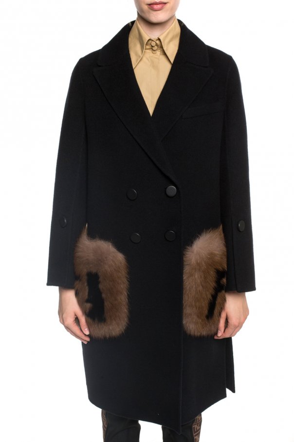 Fur Trimmed Wool Coat Fendi Vitkac Kr Fur Trimmed Wool Coat Fendi Vitkac Kr, Fendi Wool Coat With Fur Pockets