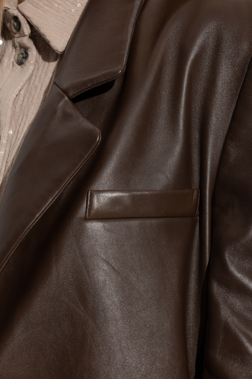 The Mannei ‘Greenock’ leather coat