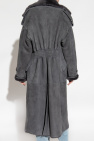 The Mannei GREY ‘Jordan’ long shearling coat