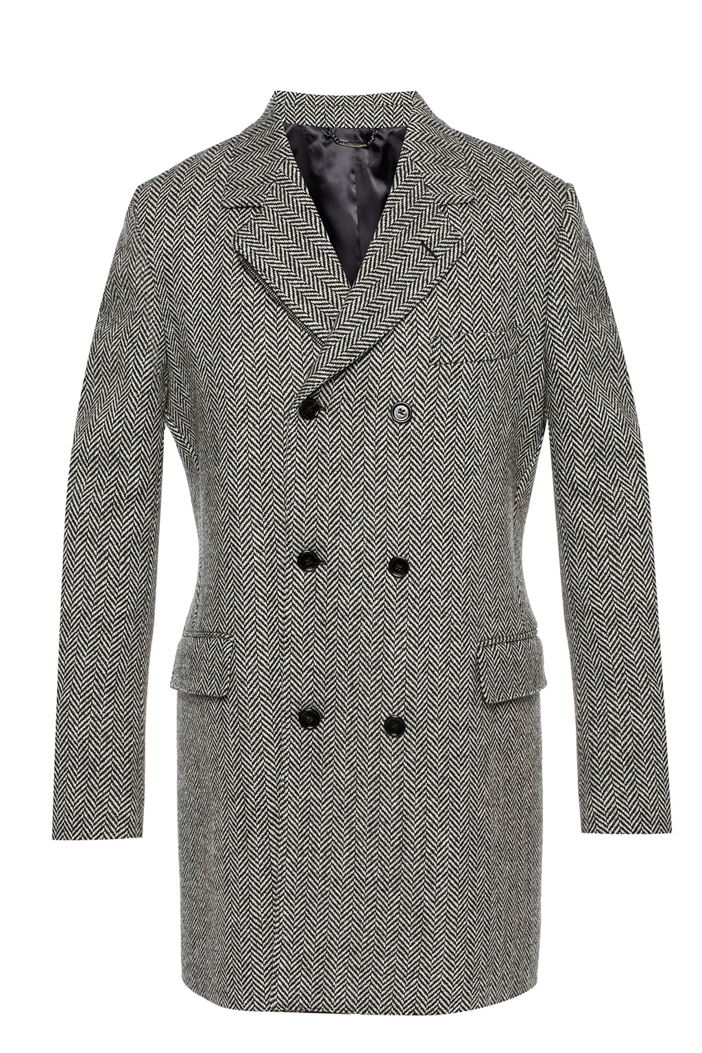 Grey Herringbone coat Dolce & Gabbana - Vitkac GB