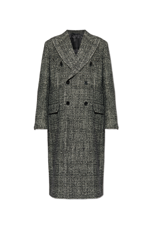 Double-breasted wool coat