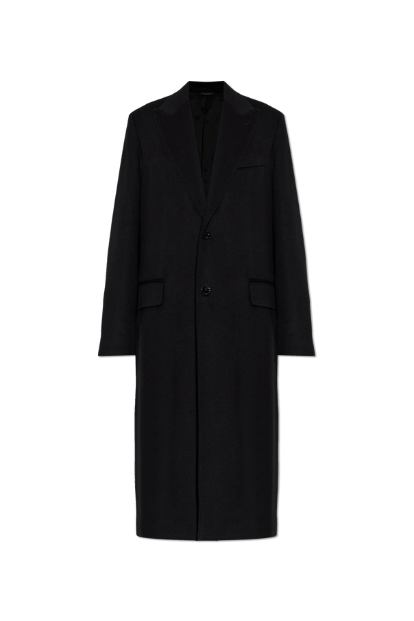 Cashmere Coat with Single Vent od Dolce & Gabbana