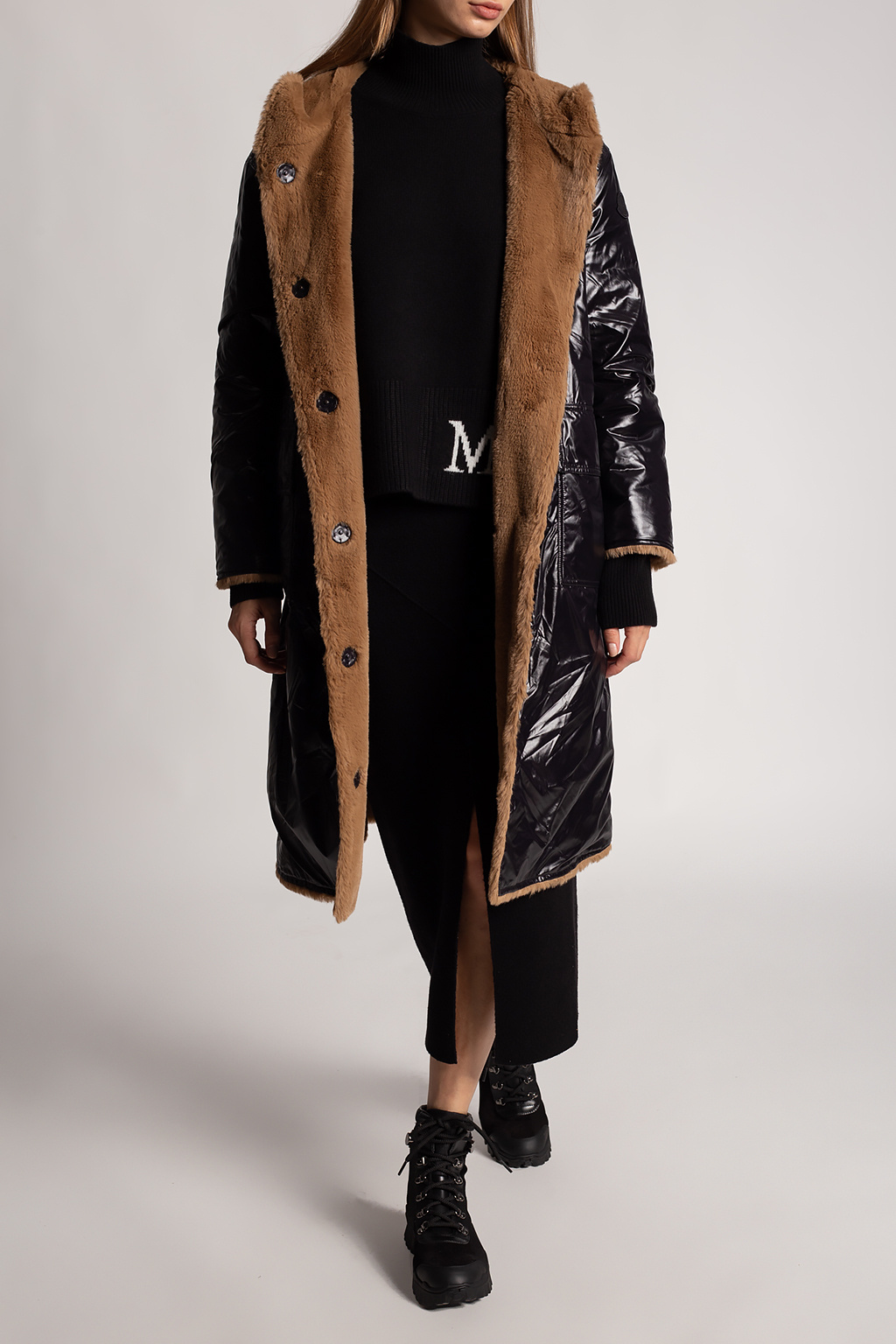 Moncler ‘Actee’ reversible coat with belt