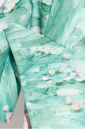 Balmain Long coat with floral motif