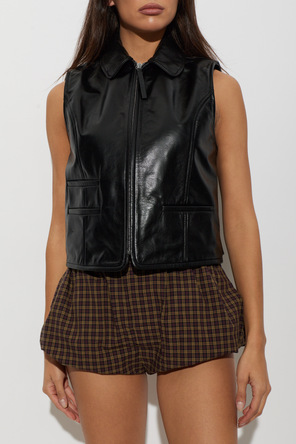 Marni Leather Vest with Pockets
