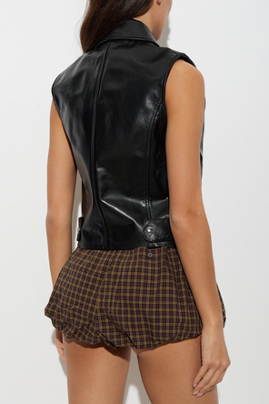 Marni Leather Vest with Pockets