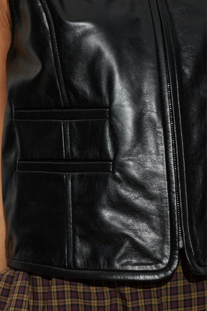 Marni Leather Vest with Pockets
