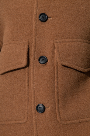 Brushed Plaid Check Casual Shirt Wool S-Rhemes jacket