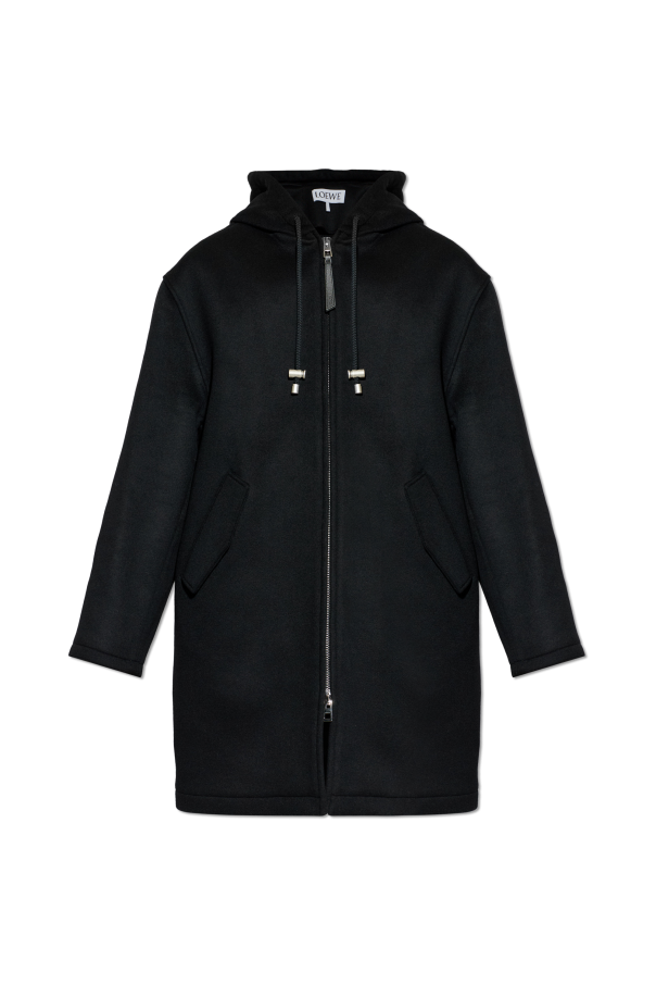 Wool coat with hood od Loewe