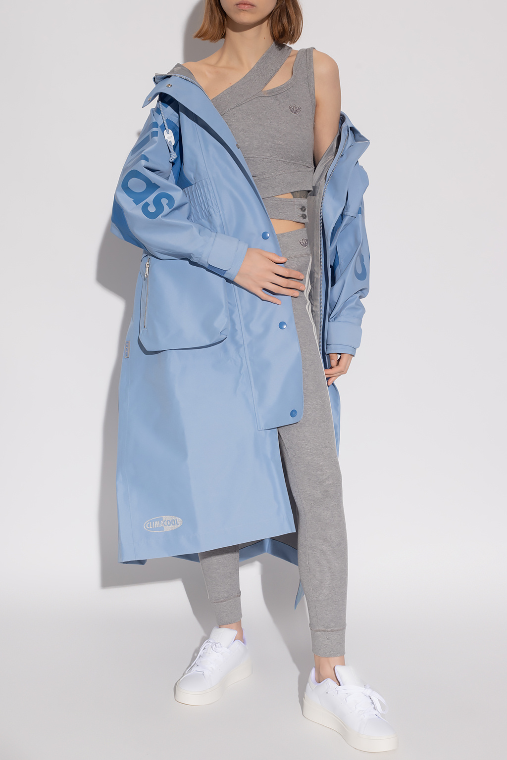 ADIDAS Originals The ‘Blue Version’ collection hooded rain coat